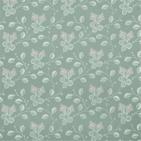 Designer Fabrics 54 in. Wide Gold- Pink And Blue- Floral Brocade Upholstery Fabric D146 - main